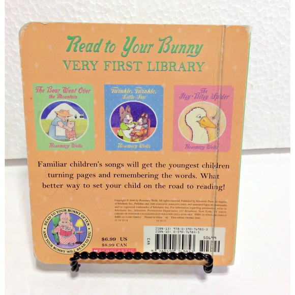 Old MacDonald Had a Farm Bunny Read's Back Children Board Book Rosemary Wells - Picture 2 of 3